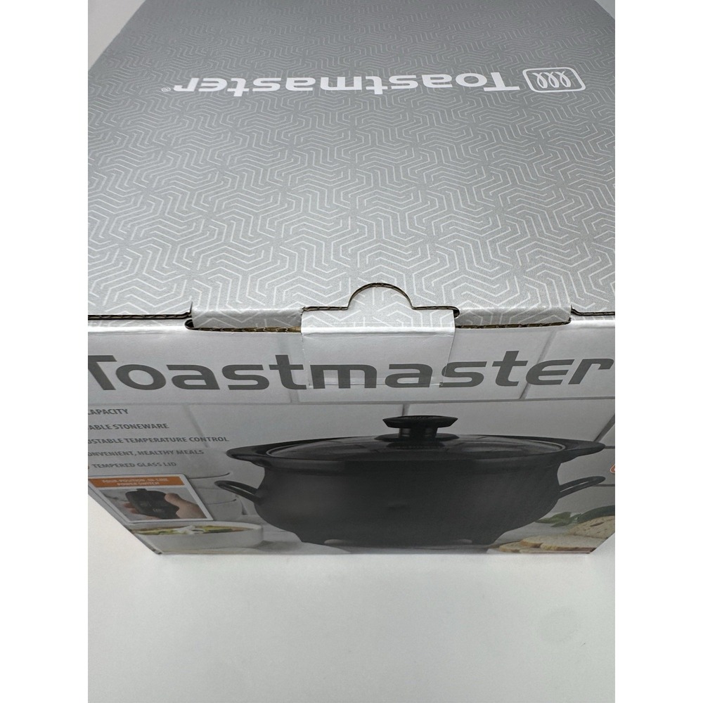 Toastmaster 4 QT Black Cauldron Slow Cooker Removable Crock Glass Lid Halloween - Picture 5 of 10